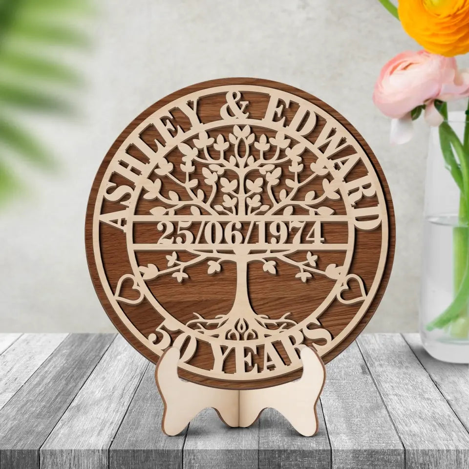Couple Wooden Sign Many Years Planting The Love Tree Personalized