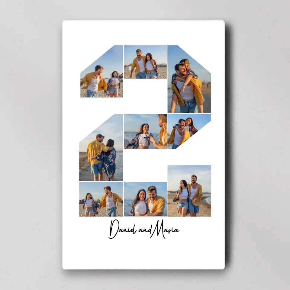 Two Years Anniversary Personalized Canvas And Poster