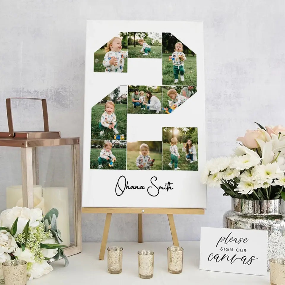 Two Years Anniversary Personalized Canvas And Poster