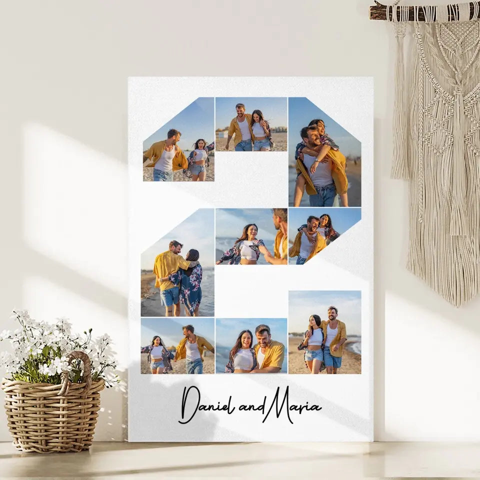 Two Years Anniversary Personalized Canvas And Poster