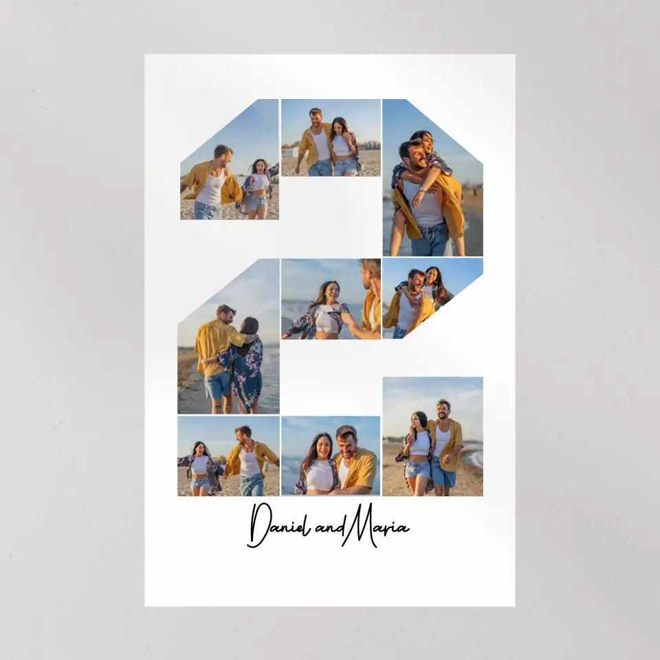 Two Years Anniversary Personalized Canvas And Poster