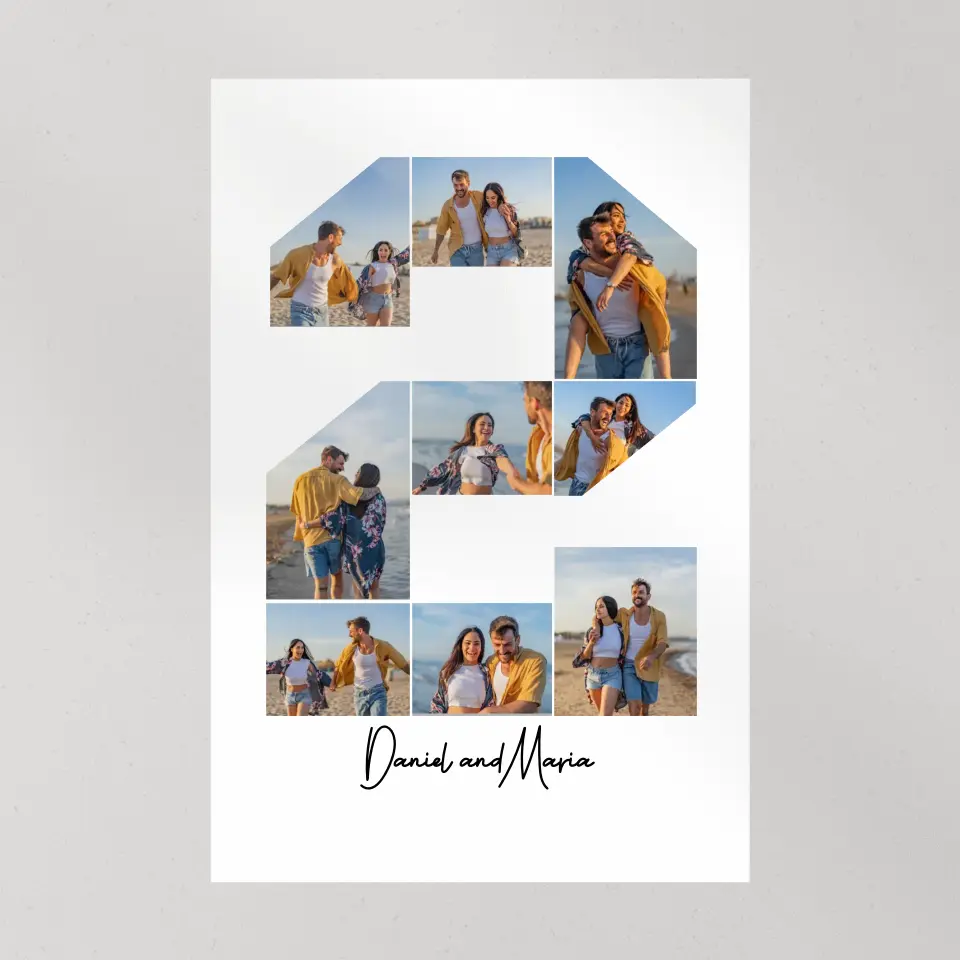 Two Years Anniversary Personalized Canvas And Poster