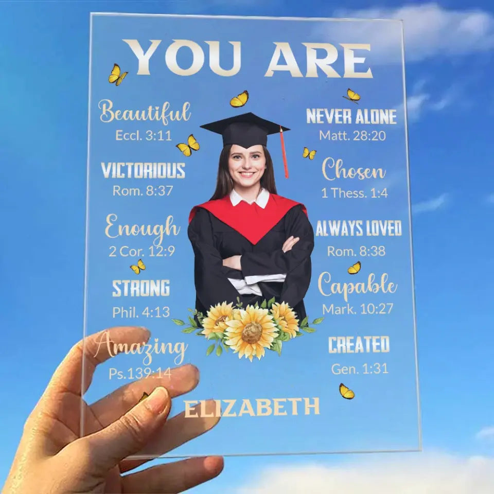 You Are Beautiful Never Alone Personalized Acrylic Plaque
