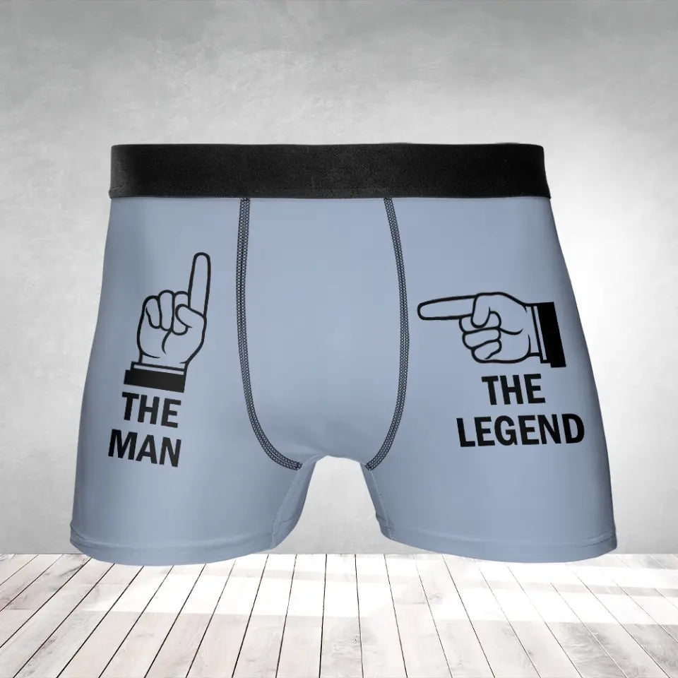 The Man The Legend Personalized Men's Boxer Briefs