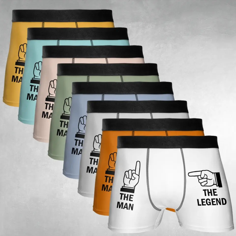 The Man The Legend Personalized Men's Boxer Briefs