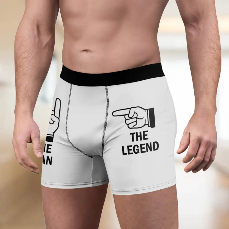 The Man The Legend Personalized Men's Boxer Briefs