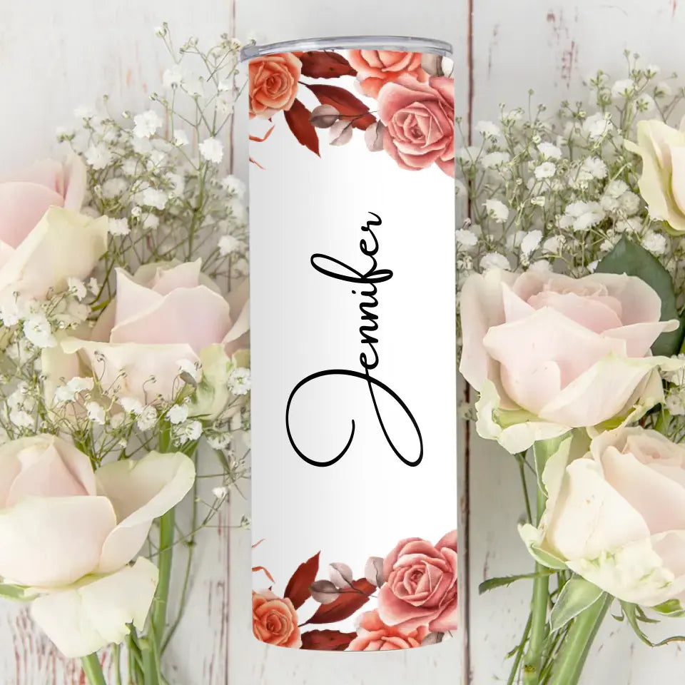You Are Amazing Strong Capable - Custom Name Skinny Tumbler - Gift For Children Her | 306IHPLNTU656