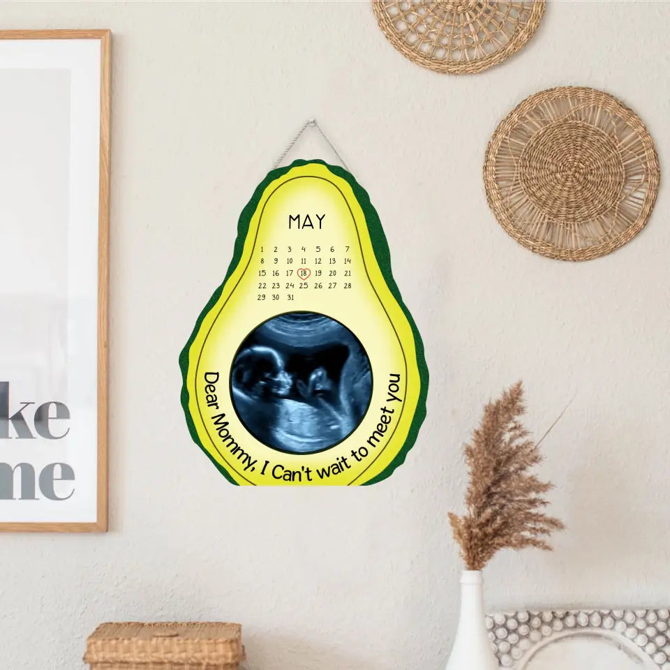 Dear Mommy I Can't Wait To Meet You Personalized Wooden Sign