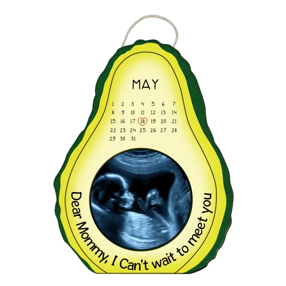 Dear Mommy I Can't Wait To Meet You Personalized Wooden Sign