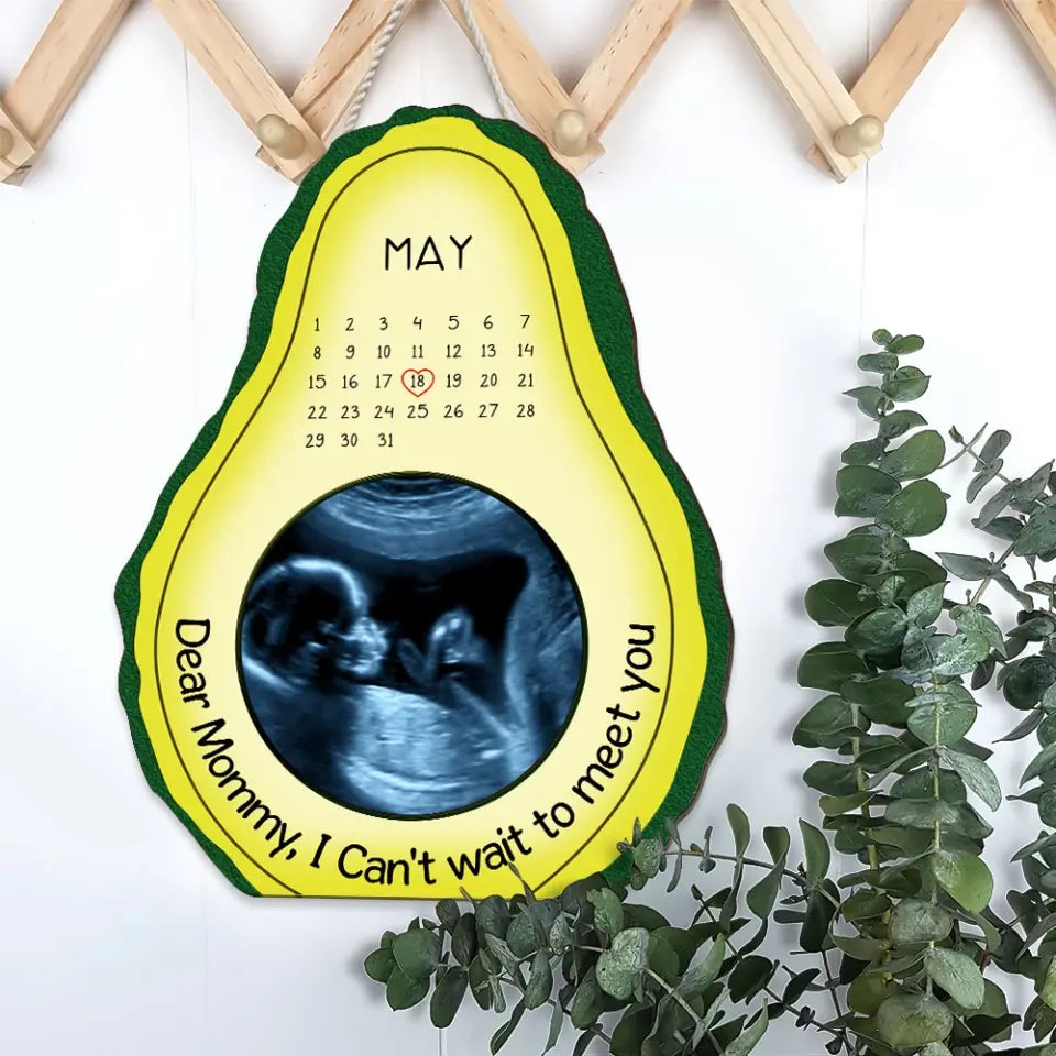 Dear Mommy I Can't Wait To Meet You Personalized Wooden Sign