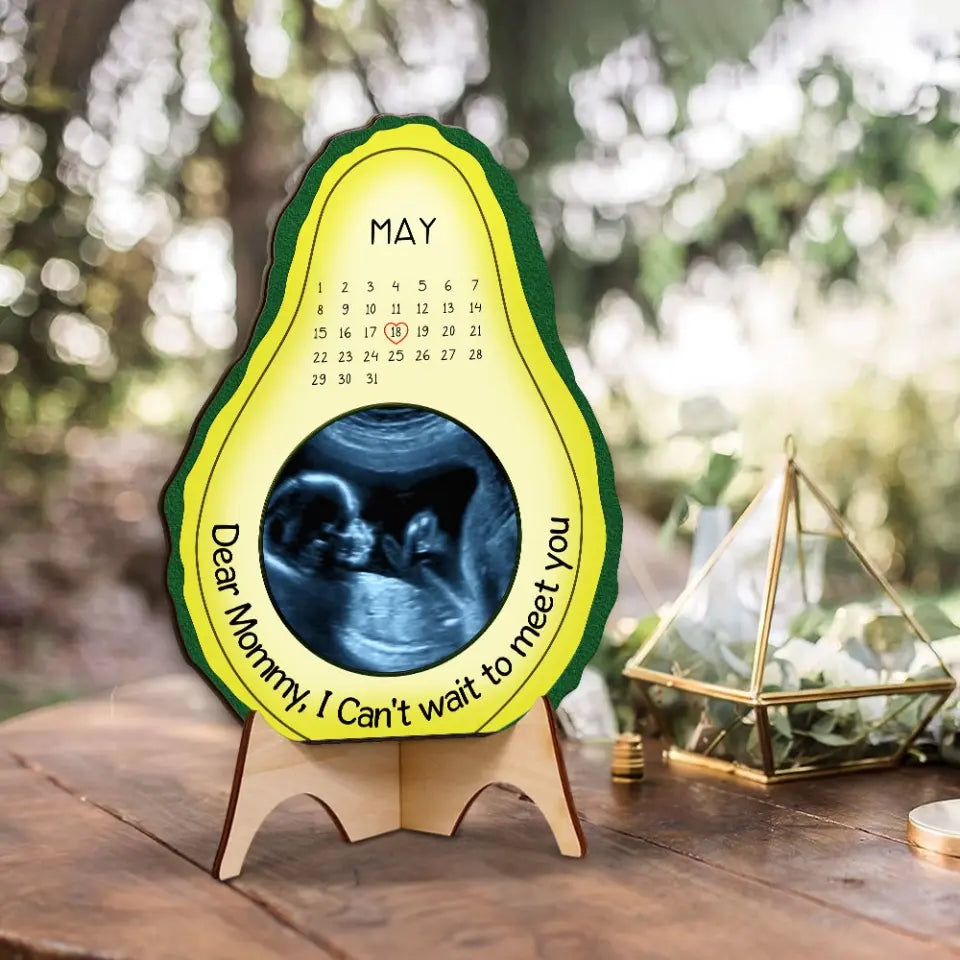 Dear Mommy I Can't Wait To Meet You Personalized Wooden Sign