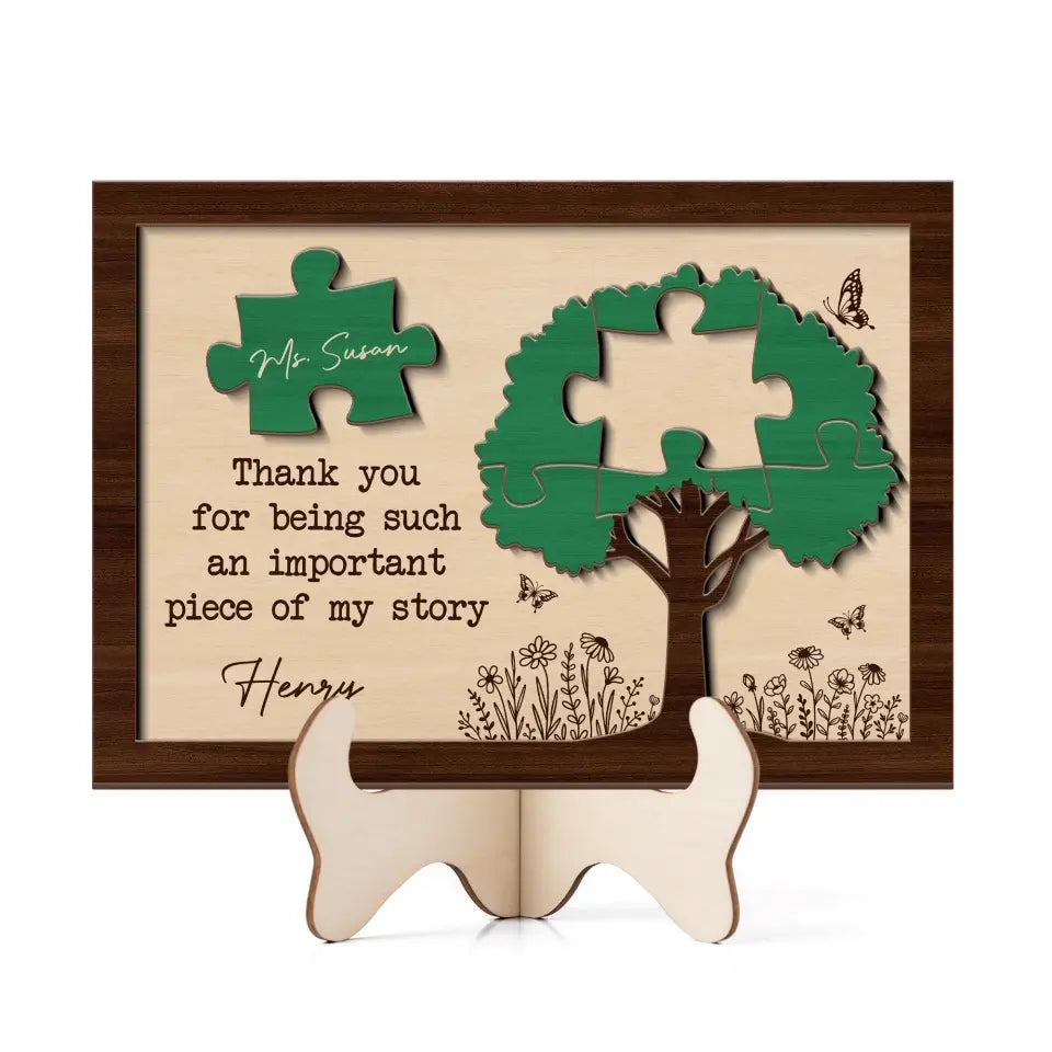 Thank You Professor Mentor Personalized Wooden Sign