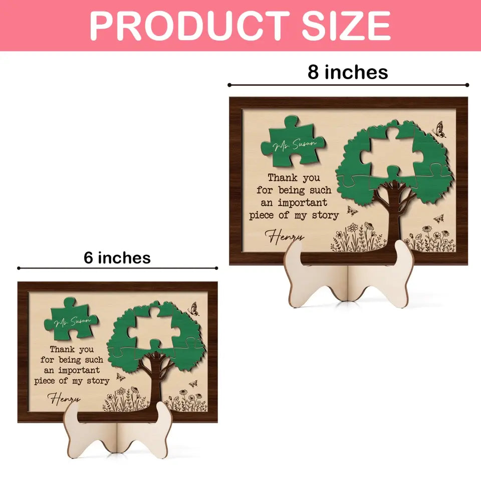 Thank You Professor Mentor Personalized Wooden Sign