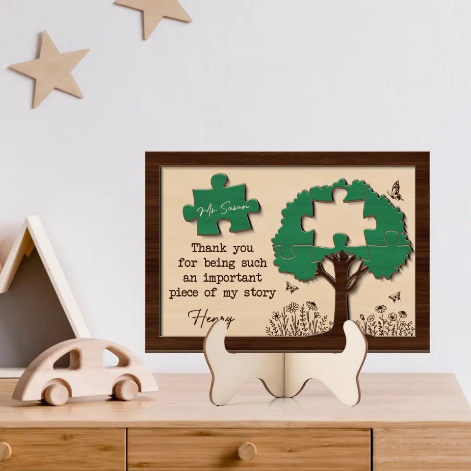 Thank You Professor Mentor Personalized Wooden Sign