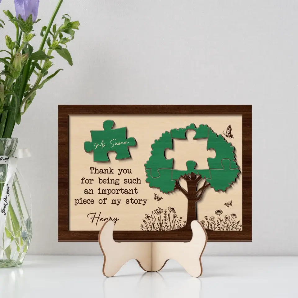 Thank You Professor Mentor Personalized Wooden Sign