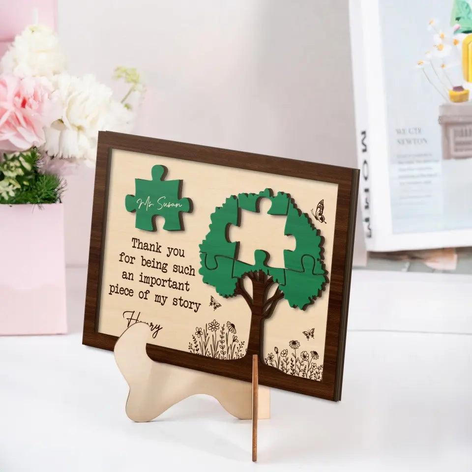 Thank You Professor Mentor Personalized Wooden Sign
