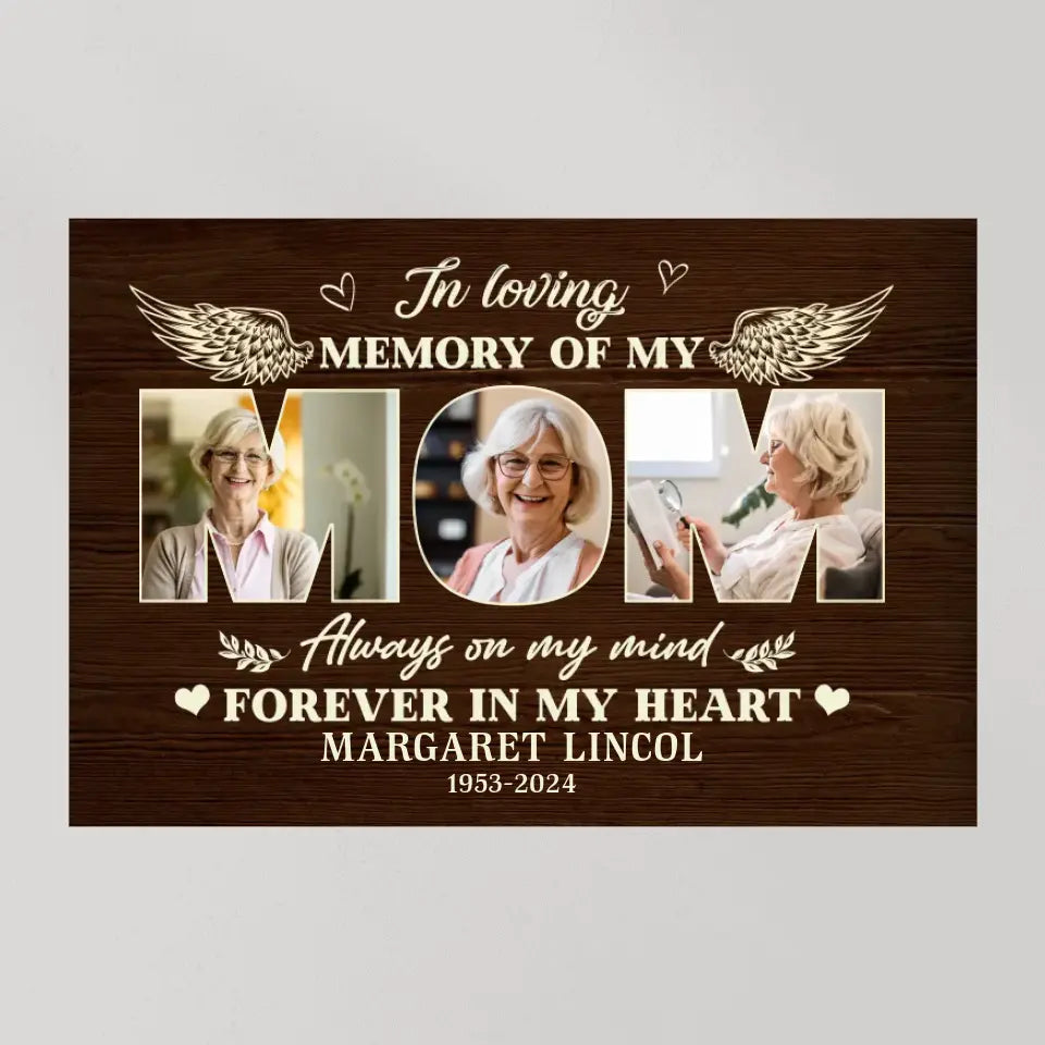 Always On My Mind Forever In My Heart - Personalized Canvas