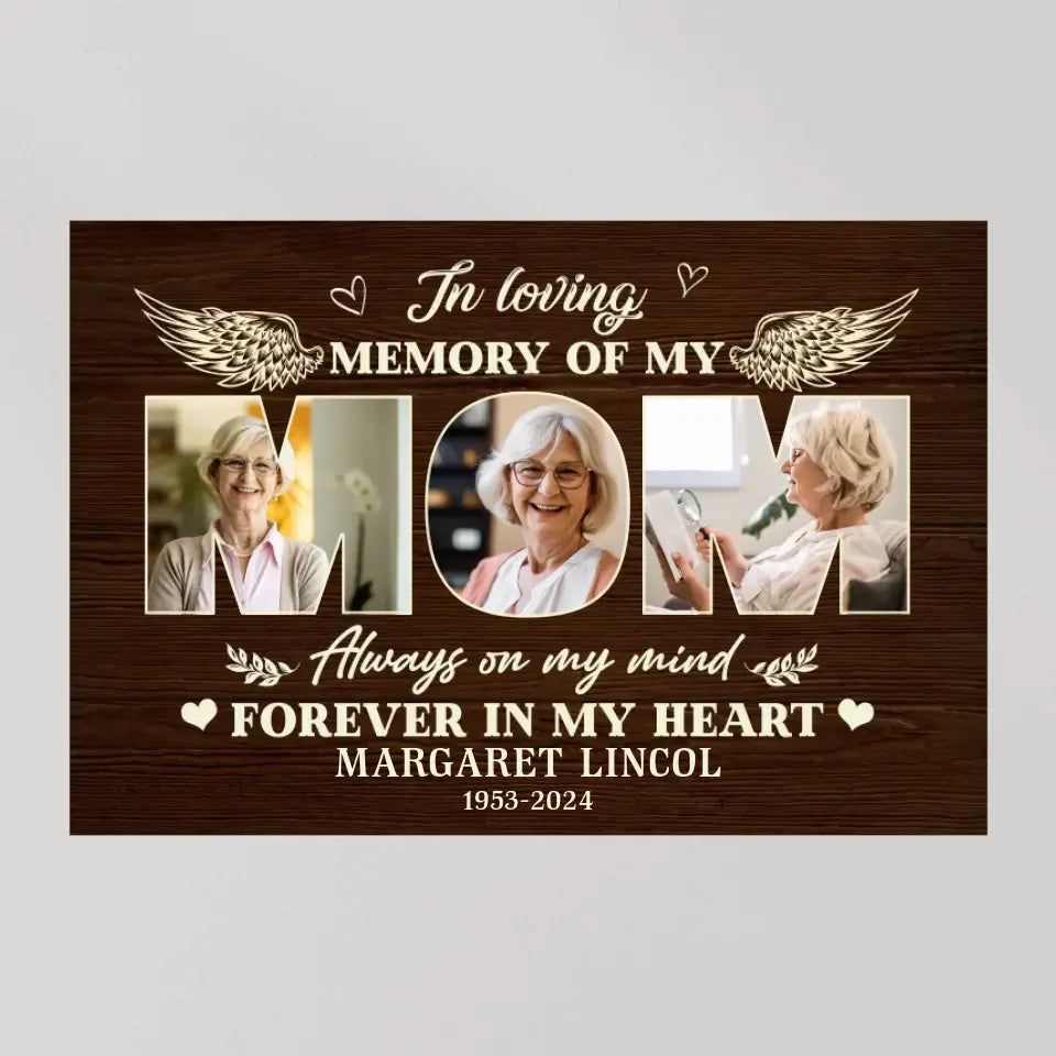 Always On My Mind Forever In My Heart - Personalized Canvas