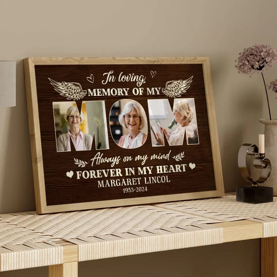 Always On My Mind Forever In My Heart - Personalized Canvas