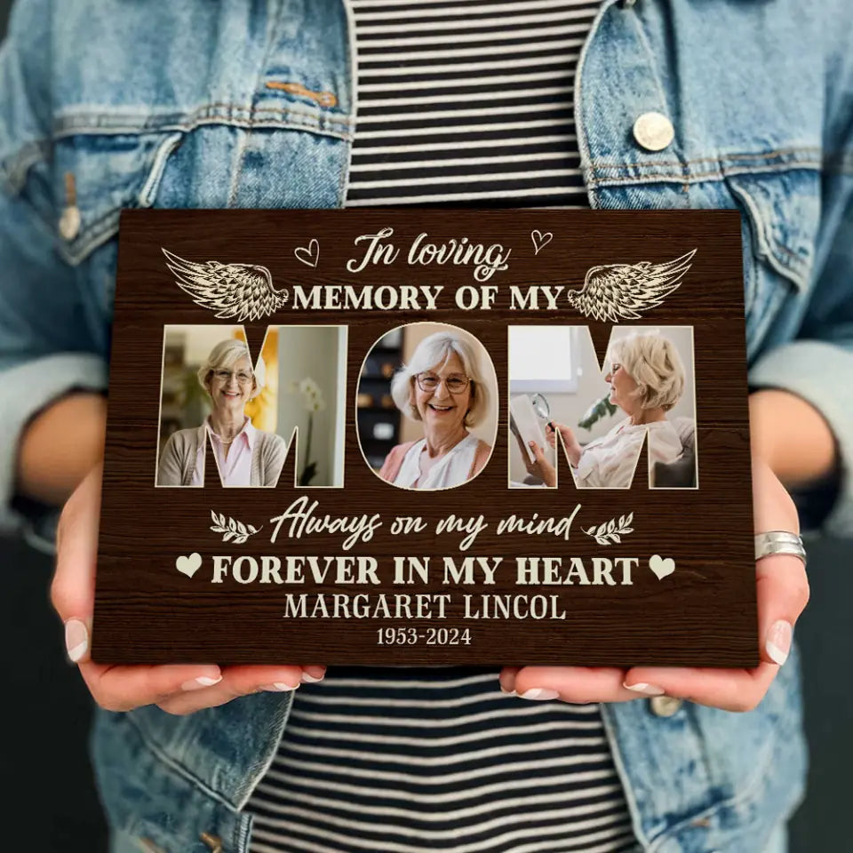 Always On My Mind Forever In My Heart - Personalized Canvas