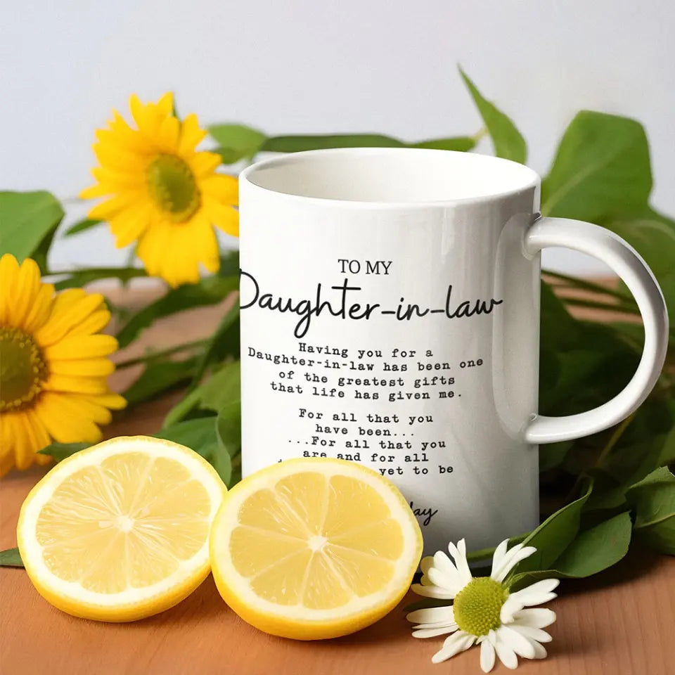 Happy Birthday To My Daughter-in-law - White Mug