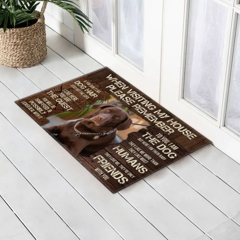 When Visiting My House Please Remember Dog Doormat - Upload Image Personalized Doormat