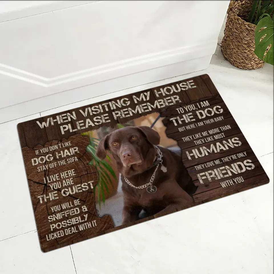 When Visiting My House Please Remember Dog Doormat - Upload Image Personalized Doormat