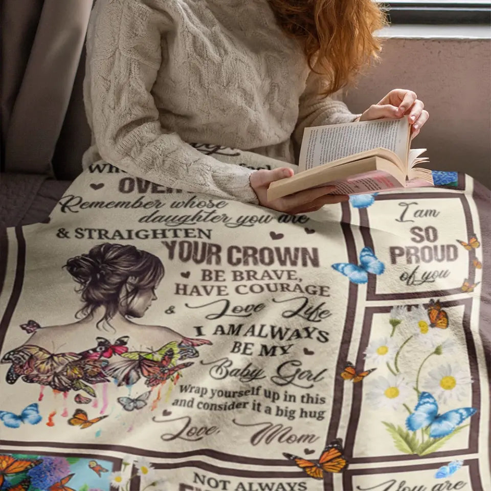 To My Daughter You Are My Sunshine - Fleece Blanket