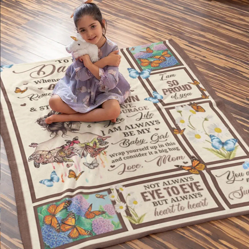 To My Daughter You Are My Sunshine - Fleece Blanket