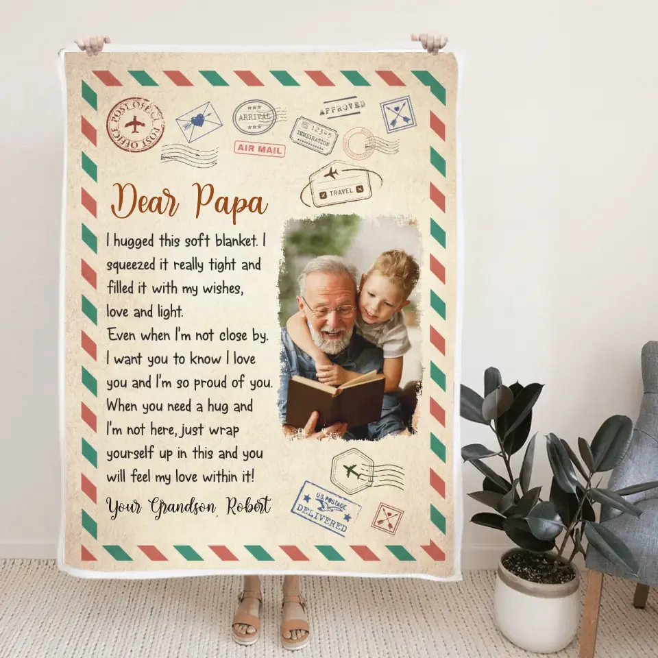I Hugged This Soft Blanket So Tight - Personalized Blanket - Memorial Gift for Your Loved One