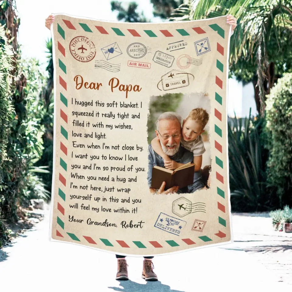 I Hugged This Soft Blanket So Tight - Personalized Blanket - Memorial Gift for Your Loved One