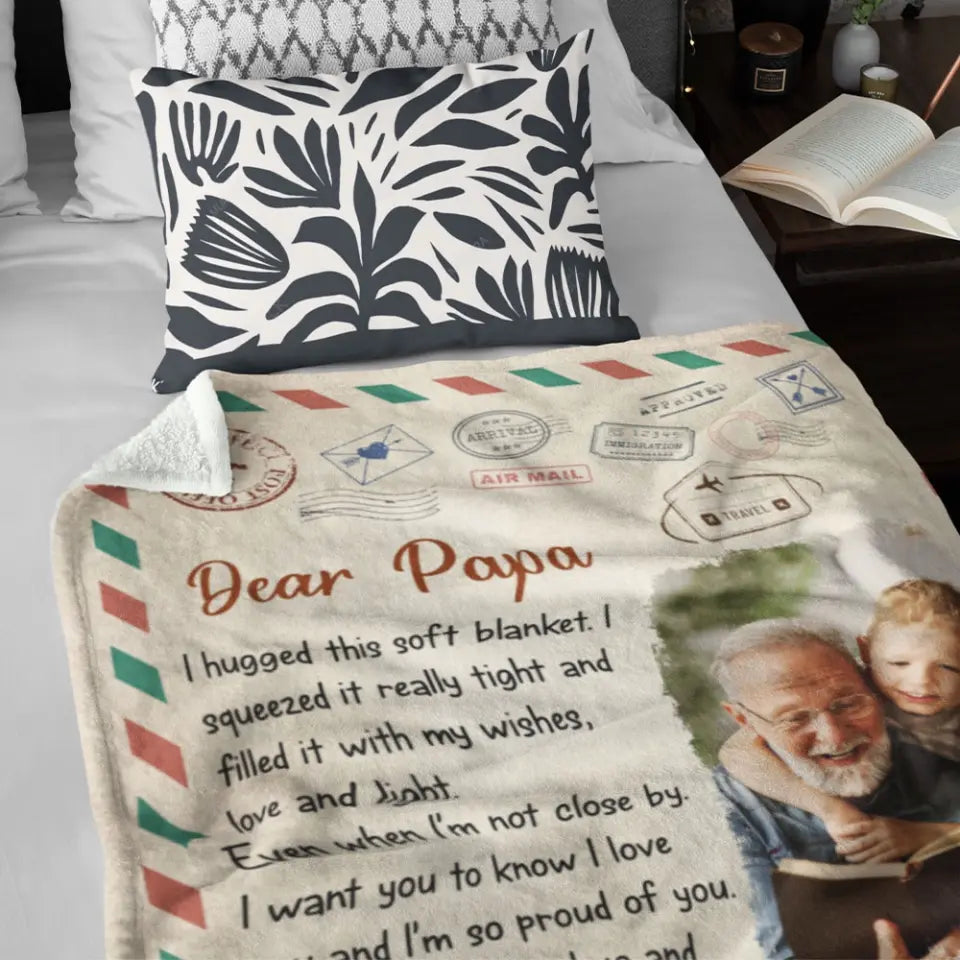 I Hugged This Soft Blanket So Tight - Personalized Blanket - Memorial Gift for Your Loved One