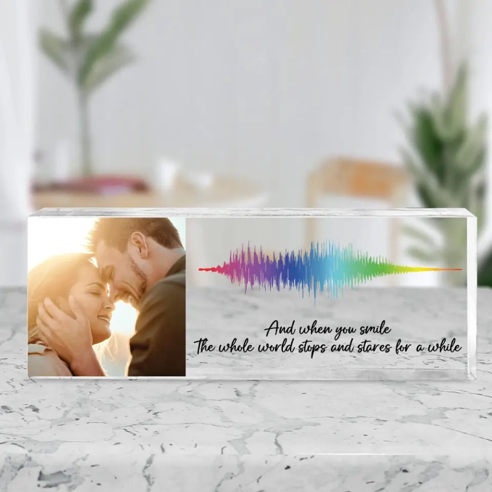 And When You Smile Personalized Acrylic Plaque