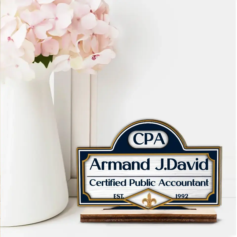 Certified Public Accountant Personalized Wooden Plaque