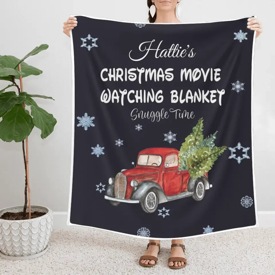 Christmas Movie Watching Blanket Custom Blanket Christmas Gift