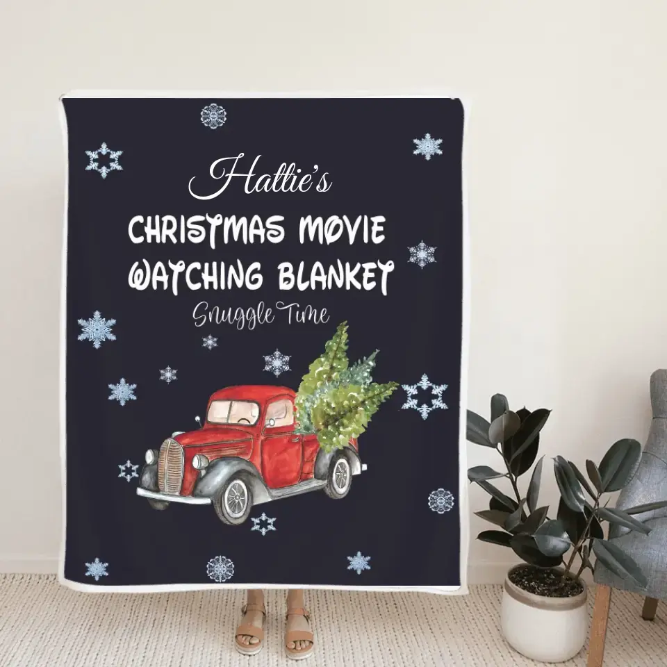 Christmas Movie Watching Blanket Custom Blanket Christmas Gift