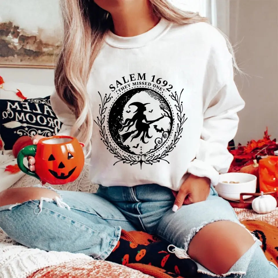 Salem 1692 They Missed One - 2 Sides Sweatshirt