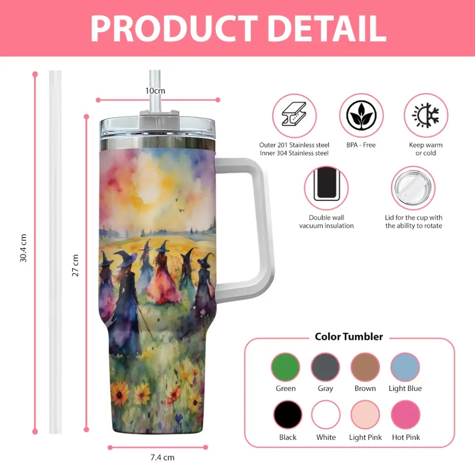 Midsummer Witches Gather - 40oz Tumbler, 20oz Skinny Tumbler