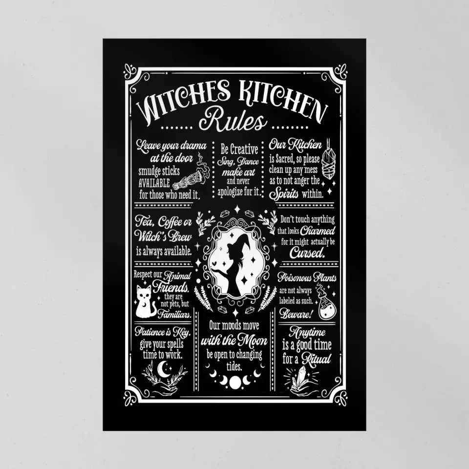 Witches Kitchen Rules - Wall Art Canvas
