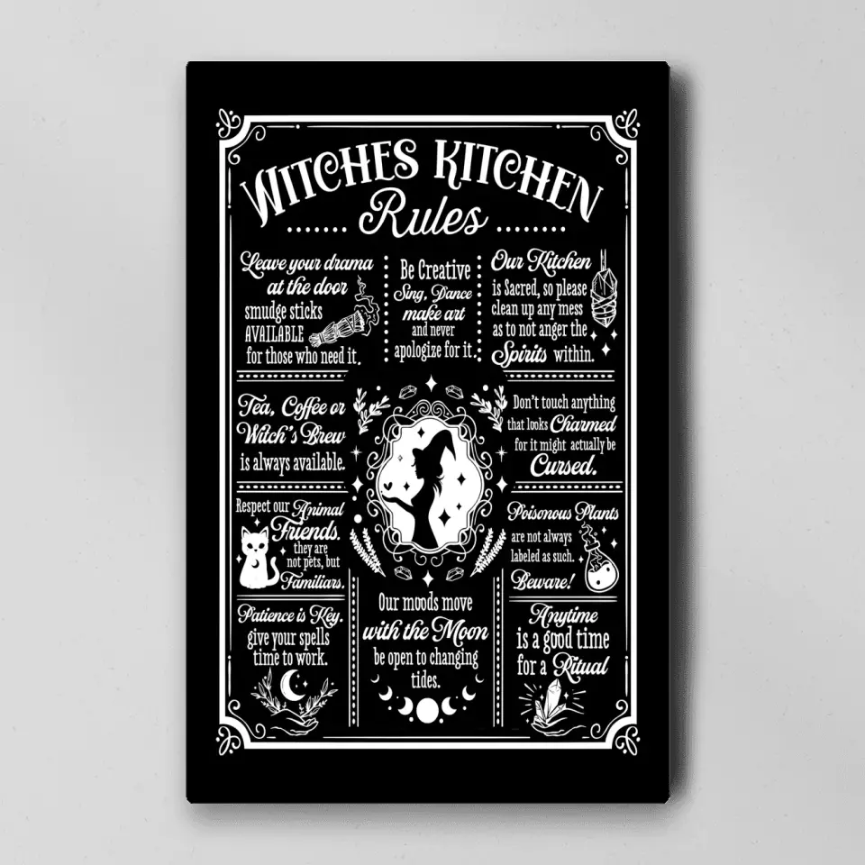 Witches Kitchen Rules - Wall Art Canvas