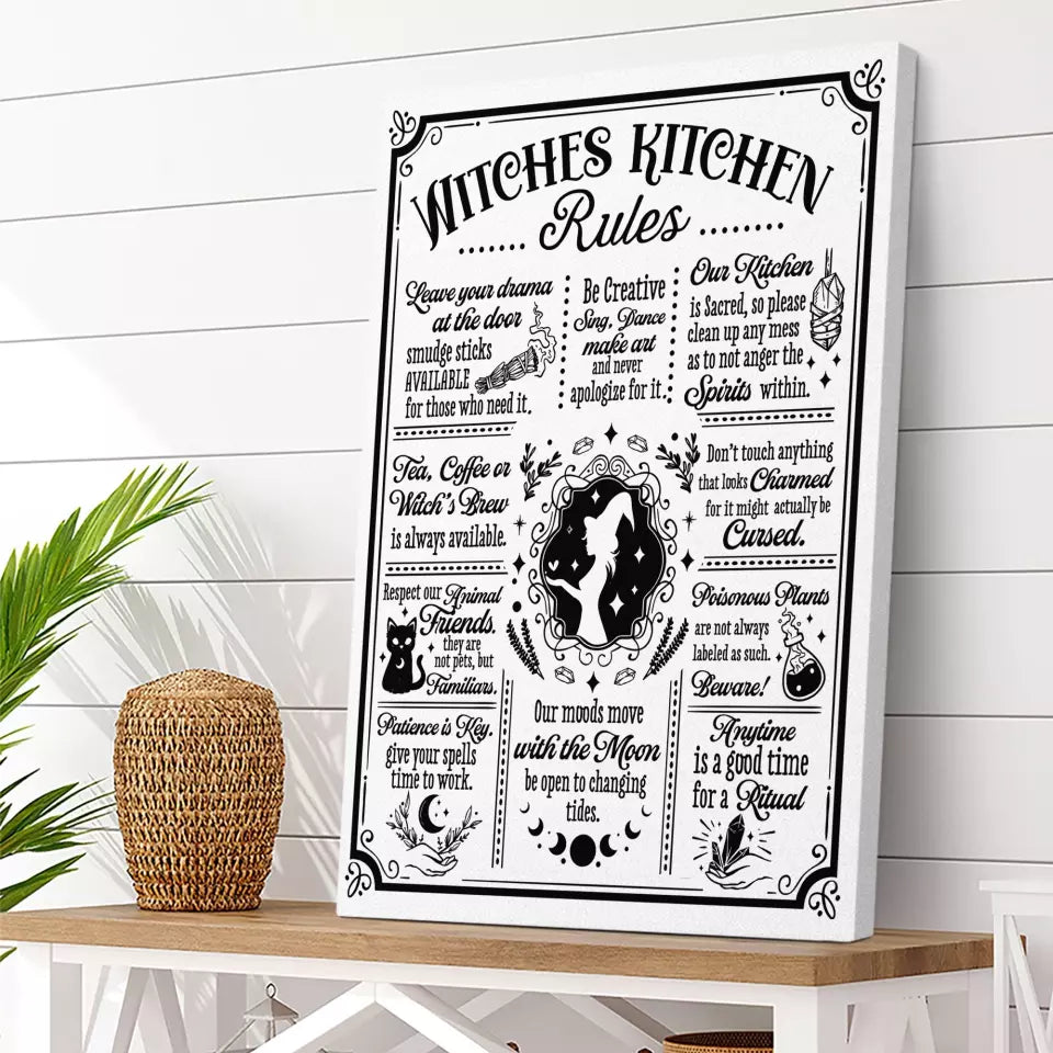 Witches Kitchen Rules - Wall Art Canvas