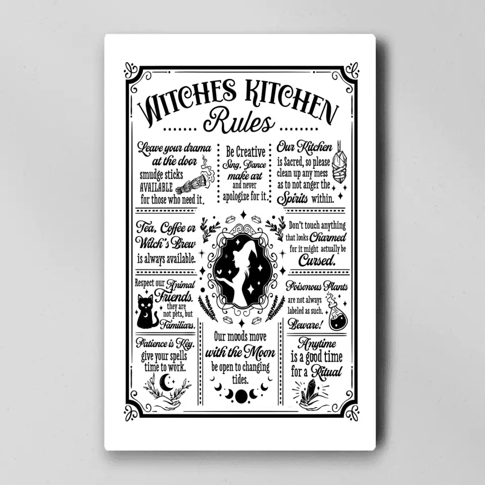 Witches Kitchen Rules - Wall Art Canvas