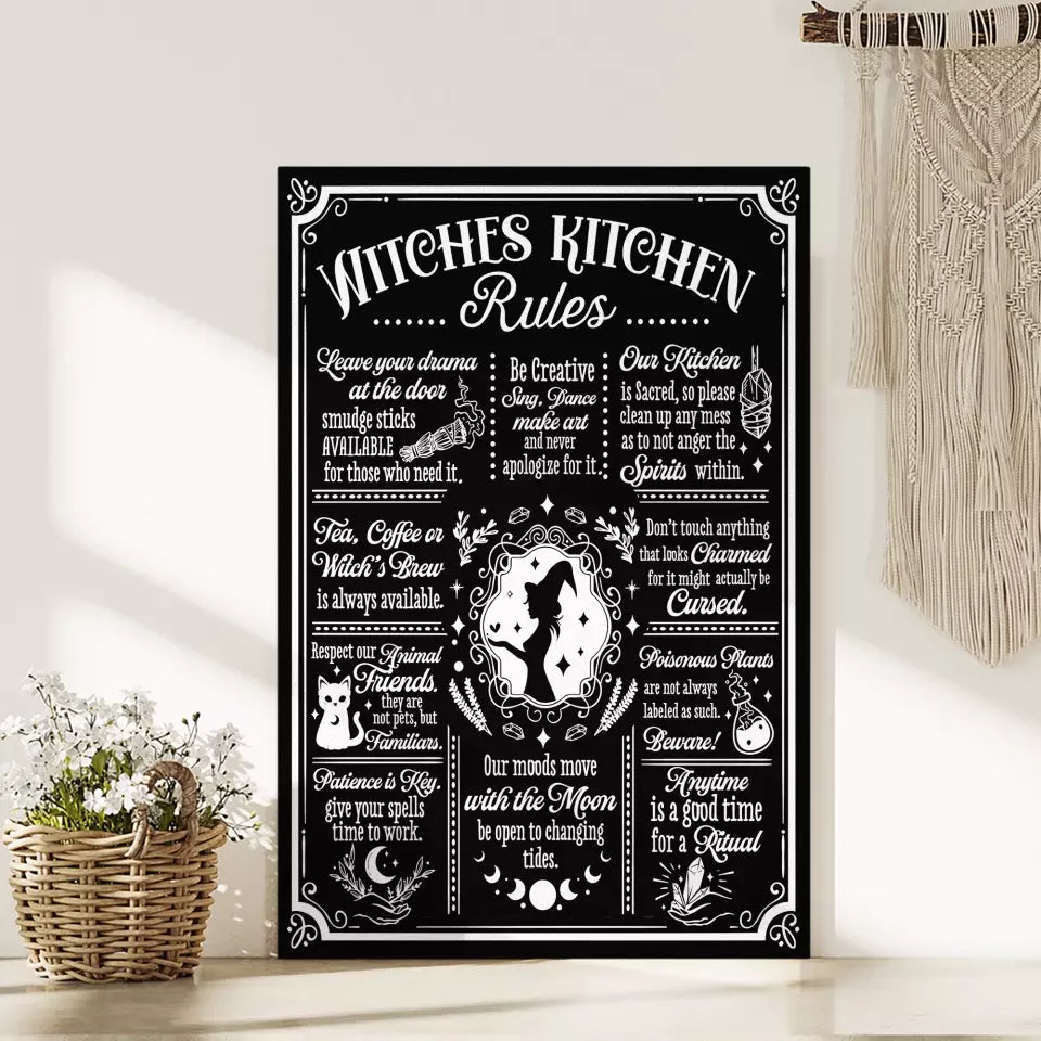Witches Kitchen Rules - Wall Art Canvas
