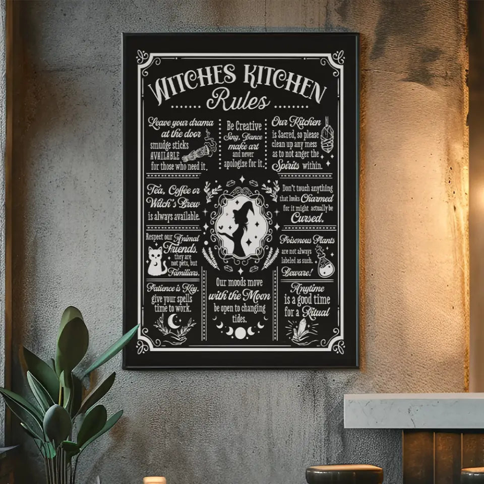 Witches Kitchen Rules - Wall Art Canvas