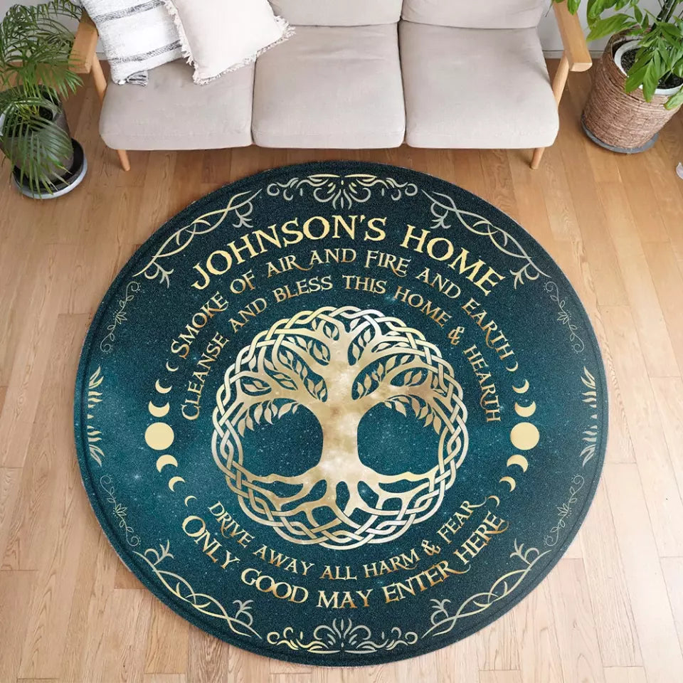 Smoke Of Air And Fire And Earth - Round Wooden Sign