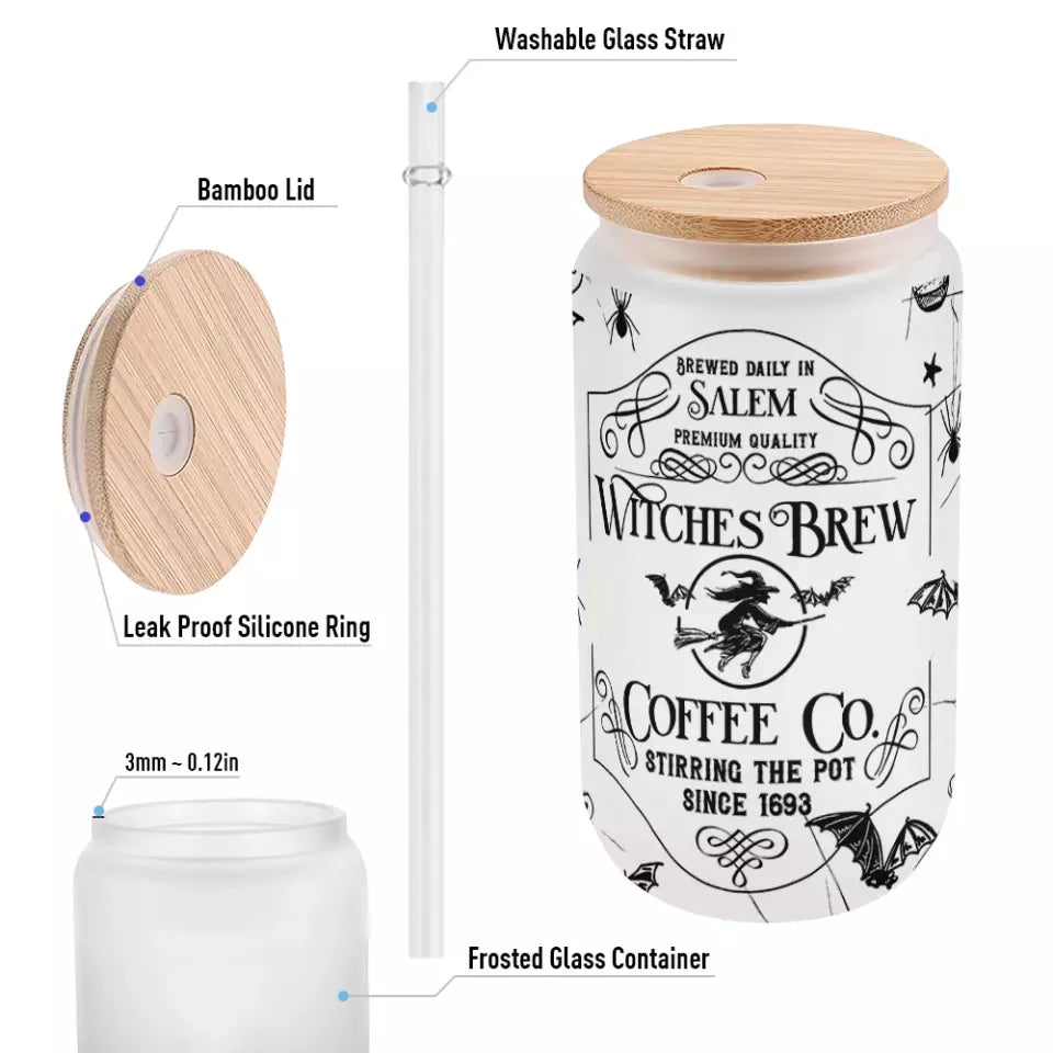 Brewed Daily In Salem Witches Brew - Frosted Glass Can