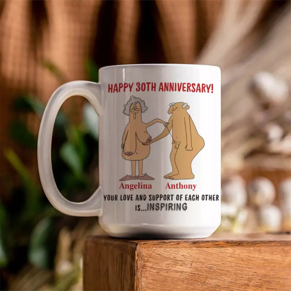 Love Is Supporting Each Other - Custom Mugs, Anniversary Mug For Wife Husband, Couple, Tea Cup, Holiday Mug Gift Funny for New Year Valentine Anniversary - 208IHPTHMU111