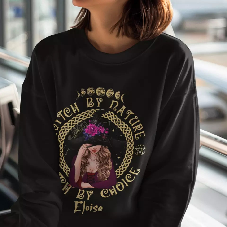 Witch By Nature Bitch By Choice - Personalized T-shirt - Witchcraft Gift