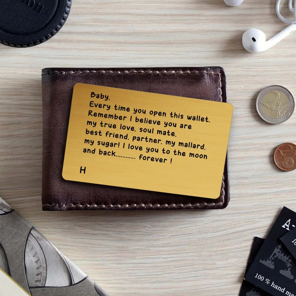 Everytime You Open This Wallet Personalized Wallet Insert Card