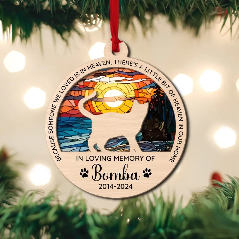 Cat in Heaven - Personalized 2 Layered Acrylic Suncatcher Ornament - Cat Loss Gift - Memorial Keepsake for Cat Owners